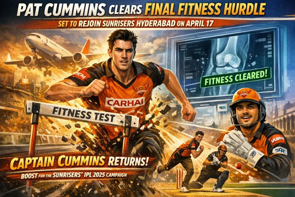 Pat Cummins Clears Final Fitness Hurdle, Set to Rejoin Sunrisers Hyderabad on April 17