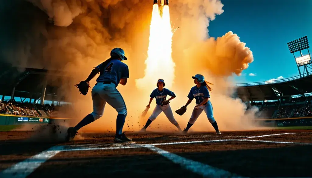 Artemis II launch steals the show at college softball game as players stare skyward in amazement