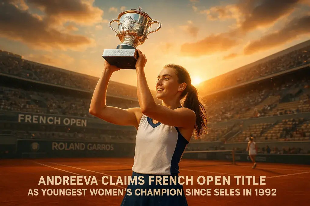 Andreeva claims French Open title as youngest women's champion since Seles in 1992