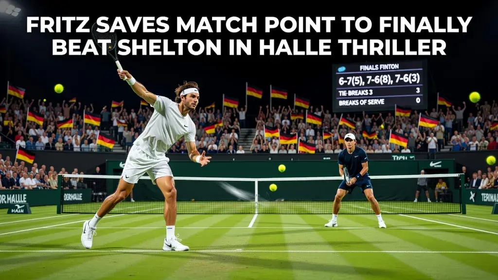 Fritz Saves Match Point to Finally Beat Shelton in Halle Thriller