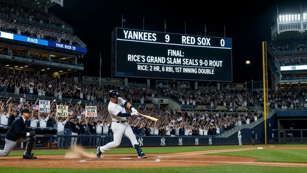 Ben Rice's Grand Slam Powers Yankees Past Red Sox in Game 1