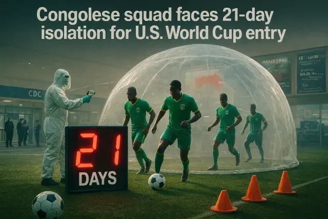 Congolese squad faces 21-day isolation for U.S. World Cup entry
